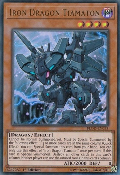 Iron Dragon Tiamaton [FLOD-EN032] Ultra Rare | Exor Games Bridgewater