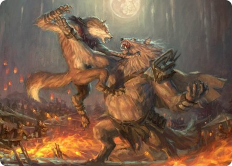 Duel for Dominance Art Card [Innistrad: Midnight Hunt Art Series] | Exor Games Bridgewater