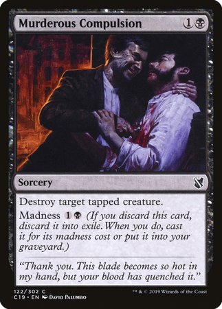 Murderous Compulsion [Commander 2019] | Exor Games Bridgewater