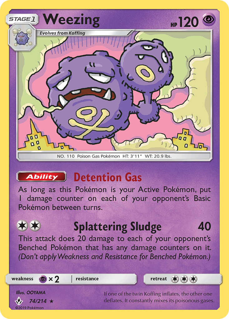 Weezing (74/214) [Sun & Moon: Unbroken Bonds] | Exor Games Bridgewater