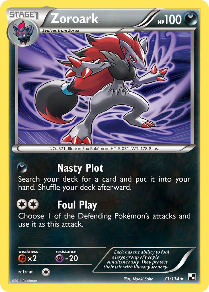 Zoroark (71/114) [Black & White: Base Set] | Exor Games Bridgewater