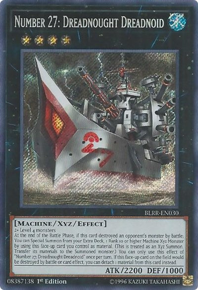 Number 27: Dreadnought Dreadnoid [BLRR-EN030] Secret Rare | Exor Games Bridgewater