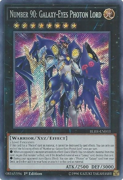 Number 90: Galaxy-Eyes Photon Lord [BLRR-EN033] Secret Rare | Exor Games Bridgewater