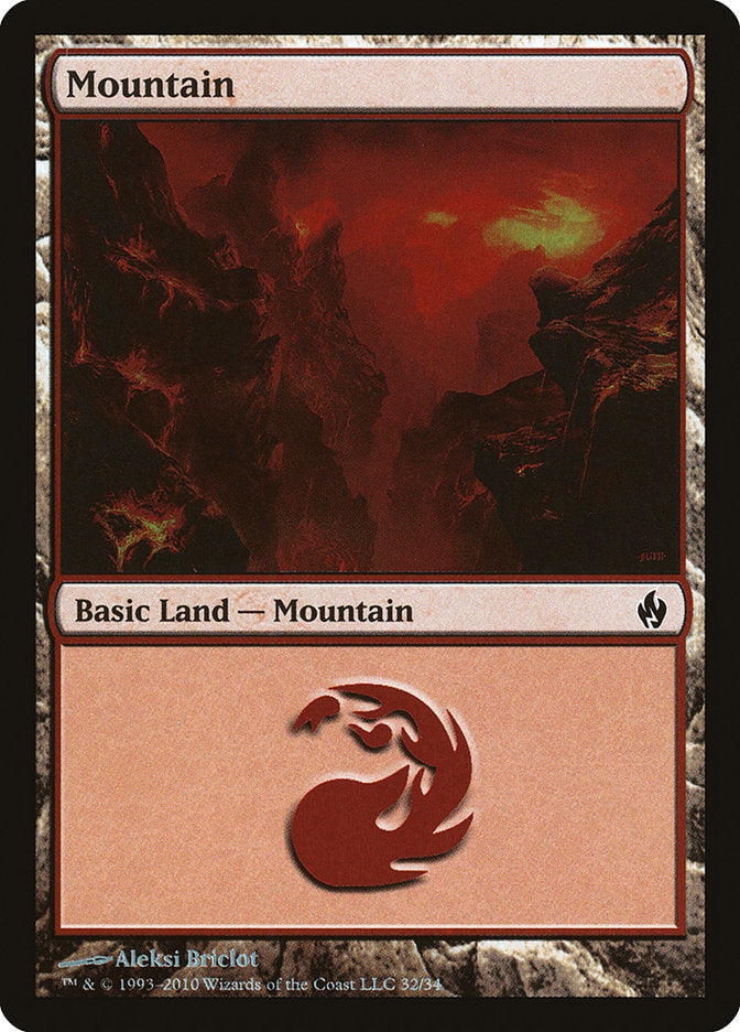 Mountain (32) [Premium Deck Series: Fire and Lightning] | Exor Games Bridgewater