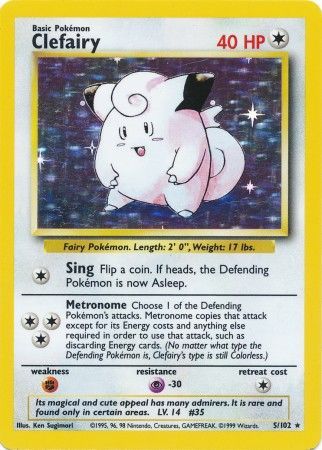 Clefairy (5/102) [Base Set Unlimited] | Exor Games Bridgewater