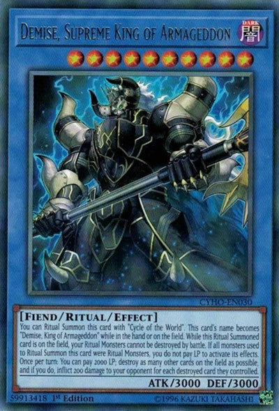 Demise, Supreme King of Armageddon [CYHO-EN030] Rare | Exor Games Bridgewater