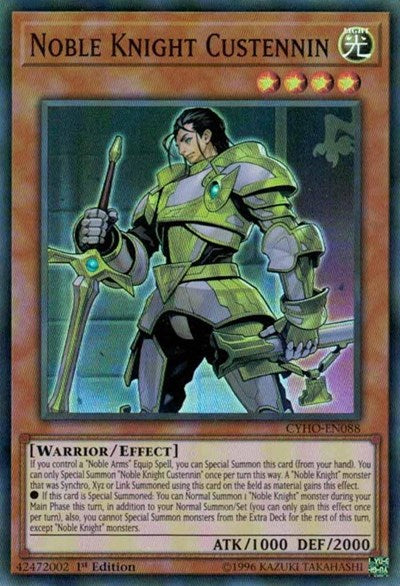 Noble Knight Custennin [CYHO-EN088] Super Rare | Exor Games Bridgewater