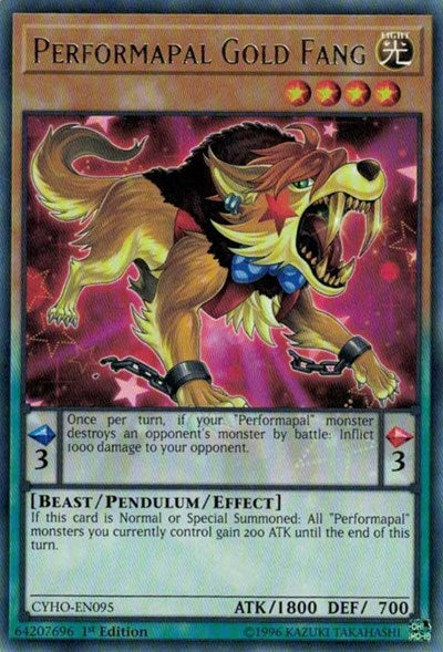 Performapal Gold Fang [CYHO-EN095] Rare | Exor Games Bridgewater