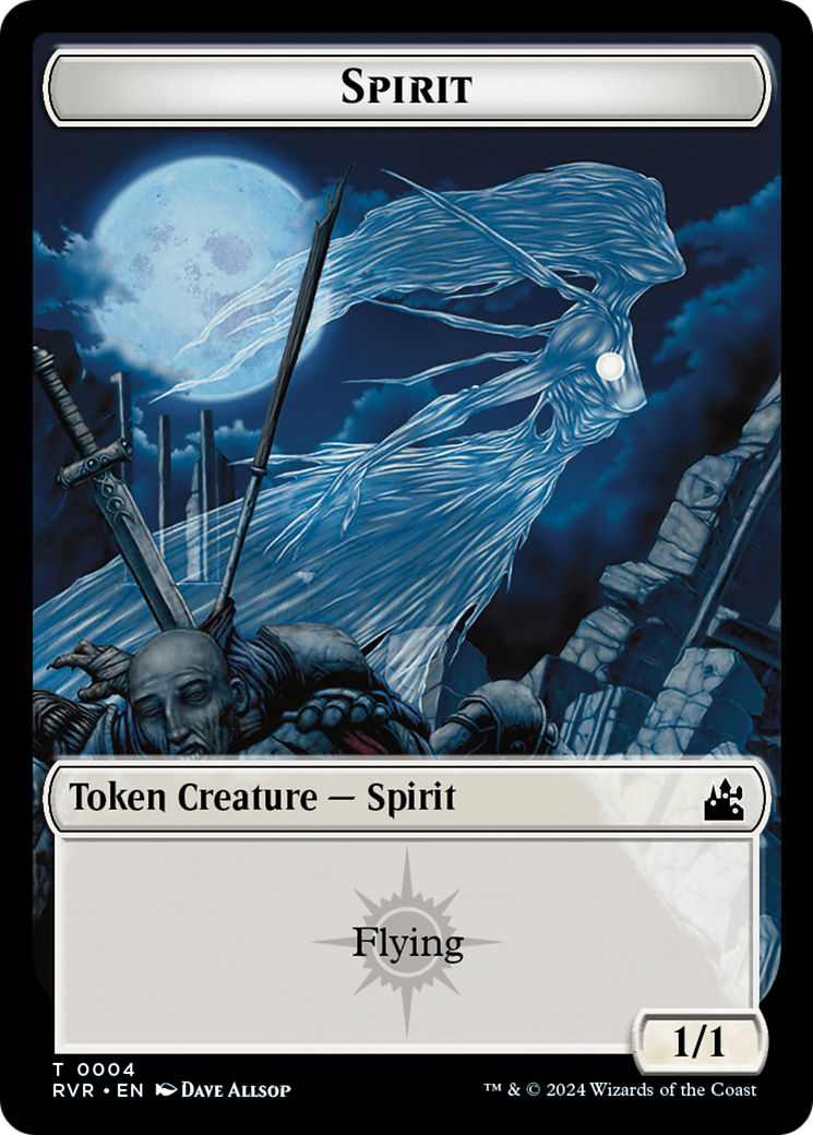 Spirit (0018) // Spirit (0004) Double-Sided Token [Ravnica Remastered Tokens] | Exor Games Bridgewater