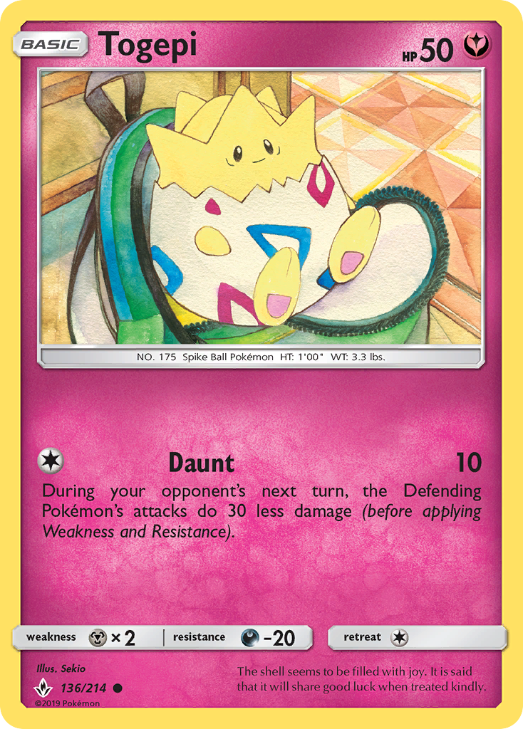 Togepi (136/214) [Sun & Moon: Unbroken Bonds] | Exor Games Bridgewater