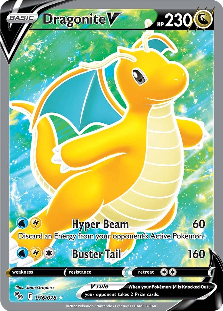 Dragonite V (076/078) [Pokémon GO] | Exor Games Bridgewater