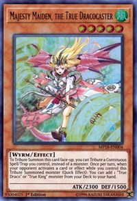 Majesty Maiden, the True Dracocaster [MP18-EN004] Ultra Rare | Exor Games Bridgewater