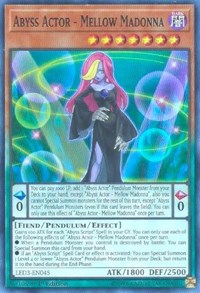 Abyss Actor - Mellow Madonna [LED3-EN045] Super Rare | Exor Games Bridgewater