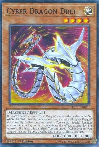 Cyber Dragon Drei [LED3-EN020] Common | Exor Games Bridgewater