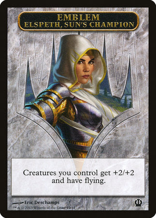 Emblem - Elspeth, Sun's Champion [Theros Tokens] | Exor Games Bridgewater