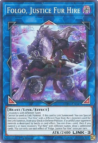 Folgo, Justice Fur Hire [SOFU-EN047] Super Rare | Exor Games Bridgewater