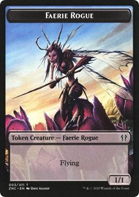 Faerie Rogue // Thopter Double-sided Token [Commander: Zendikar Rising Tokens] | Exor Games Bridgewater