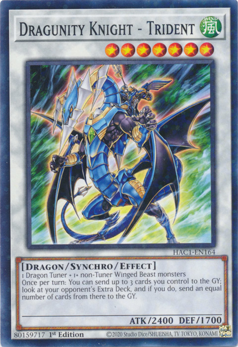 Dragunity Knight - Trident (Duel Terminal) [HAC1-EN164] Common | Exor Games Bridgewater