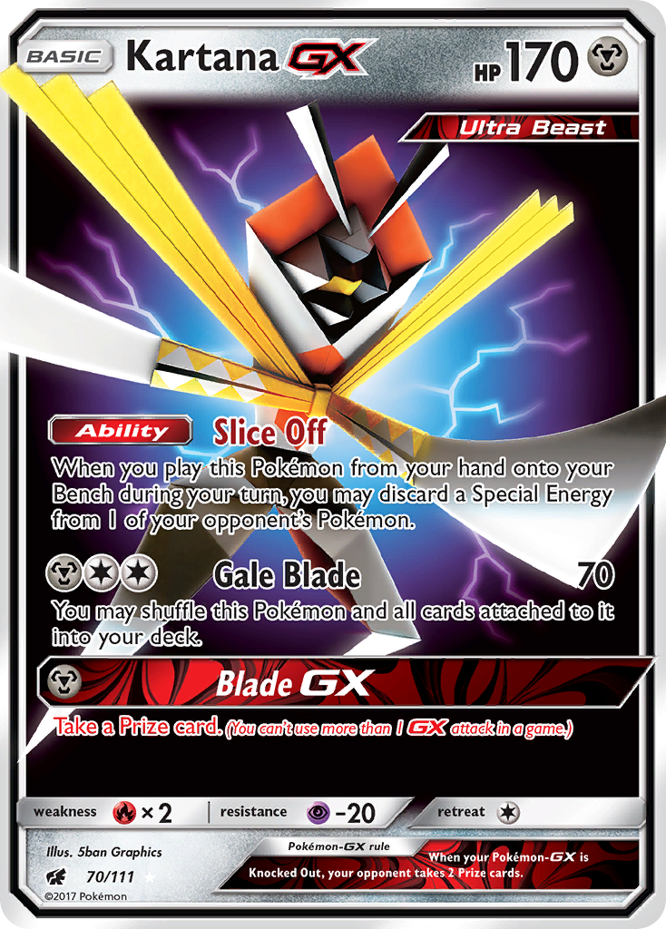 Kartana GX (70/111) [Sun & Moon: Crimson Invasion] | Exor Games Bridgewater