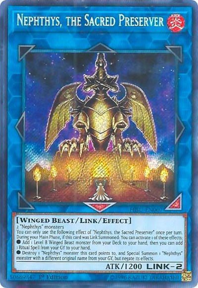 Nephthys, the Sacred Preserver [HISU-EN007] Secret Rare | Exor Games Bridgewater