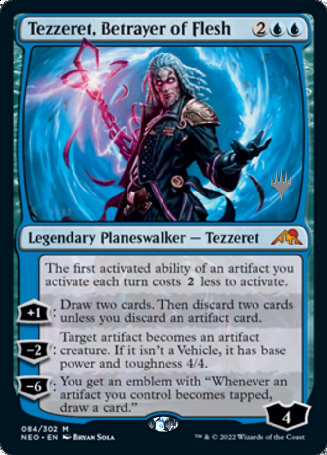 Tezzeret, Betrayer of Flesh (Promo Pack) [Kamigawa: Neon Dynasty Promos] | Exor Games Bridgewater