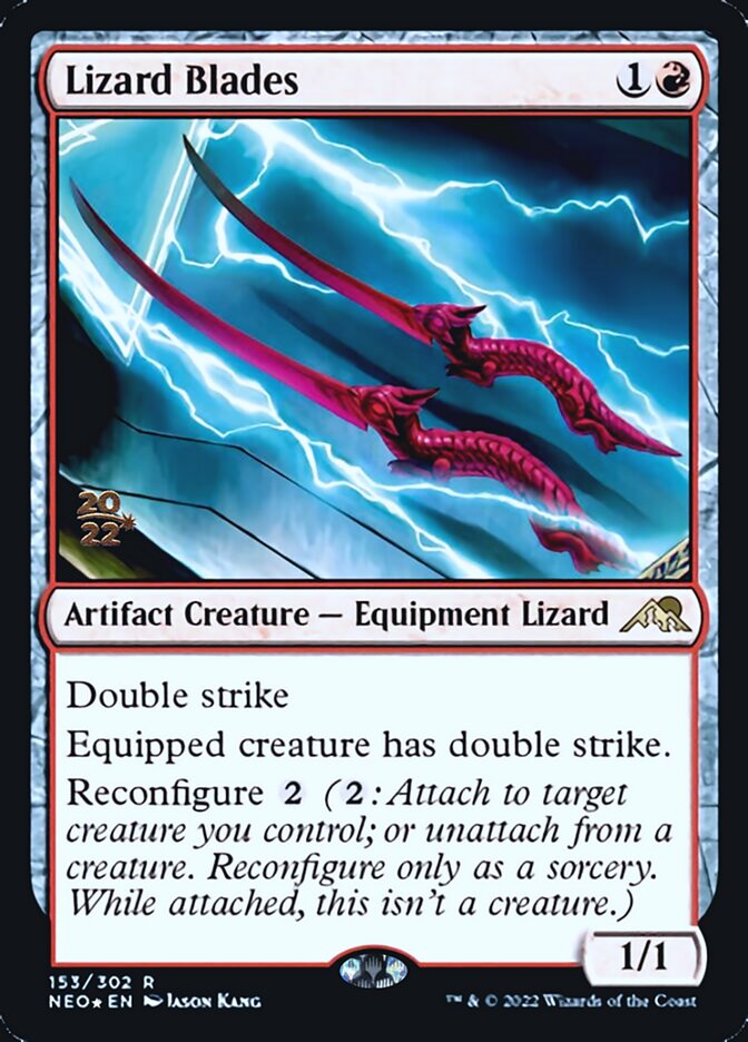 Lizard Blades [Kamigawa: Neon Dynasty Prerelease Promos] | Exor Games Bridgewater