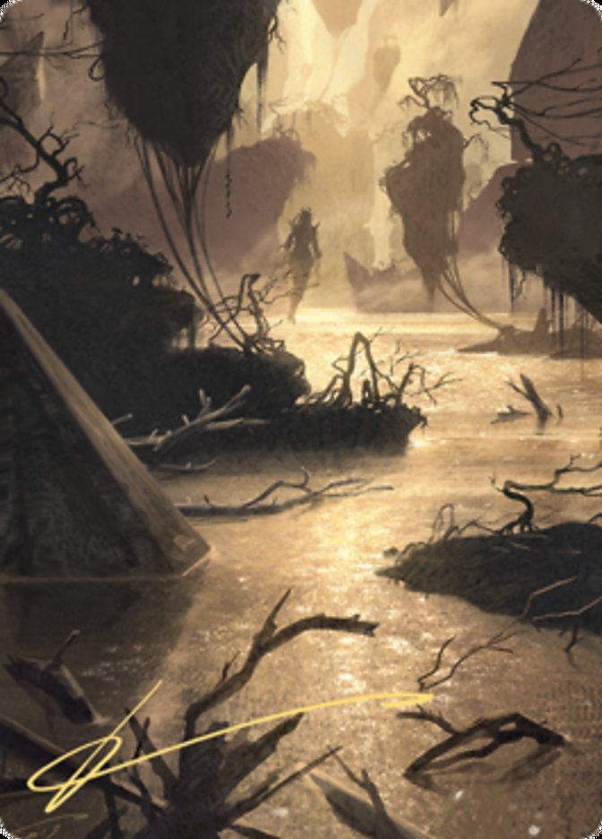 Murkwater Pathway Art Card (Gold-Stamped Signature) [Zendikar Rising Art Series] | Exor Games Bridgewater