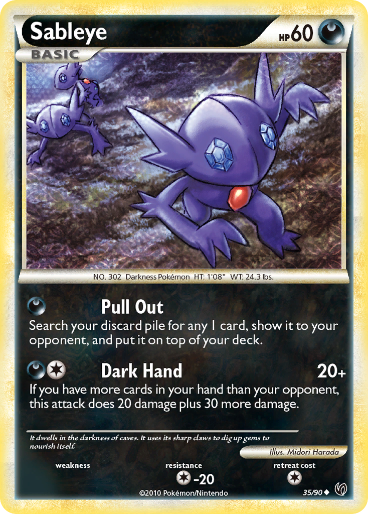 Sableye (35/90) [HeartGold & SoulSilver: Undaunted] | Exor Games Bridgewater