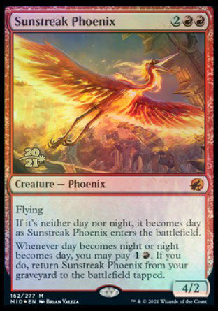 Sunstreak Phoenix [Innistrad: Midnight Hunt Prerelease Promos] | Exor Games Bridgewater