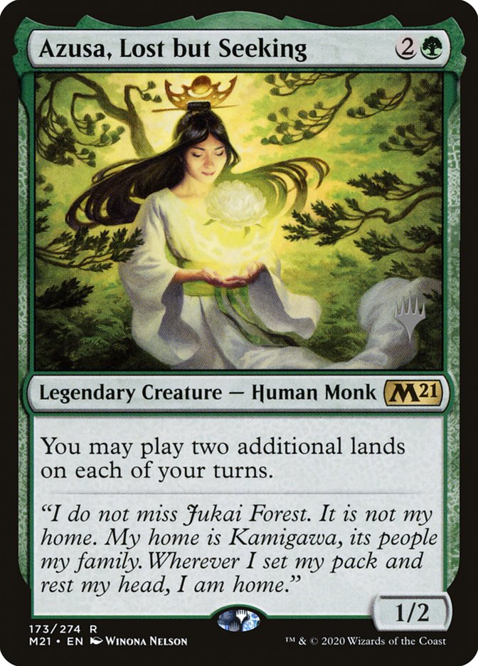 Azusa, Lost but Seeking (Promo Pack) [Core Set 2021 Promos] | Exor Games Bridgewater