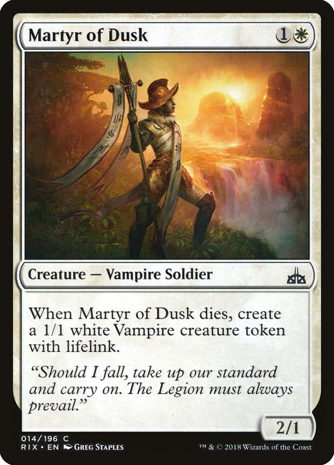 Martyr of Dusk [Rivals of Ixalan] | Exor Games Bridgewater