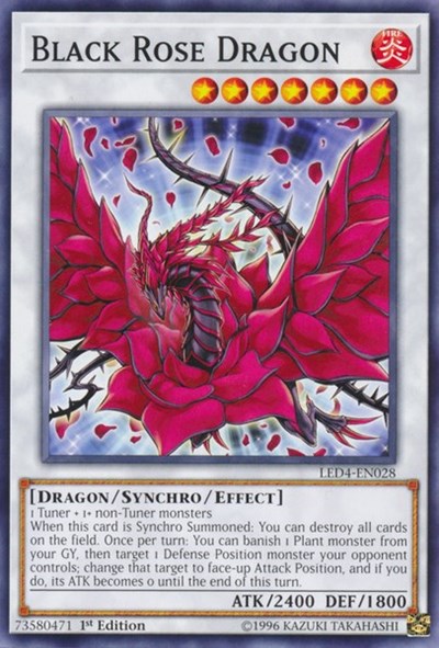 Black Rose Dragon [LED4-EN028] Common | Exor Games Bridgewater