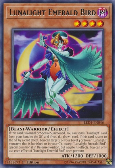 Lunalight Emerald Bird [LED4-EN046] Rare | Exor Games Bridgewater