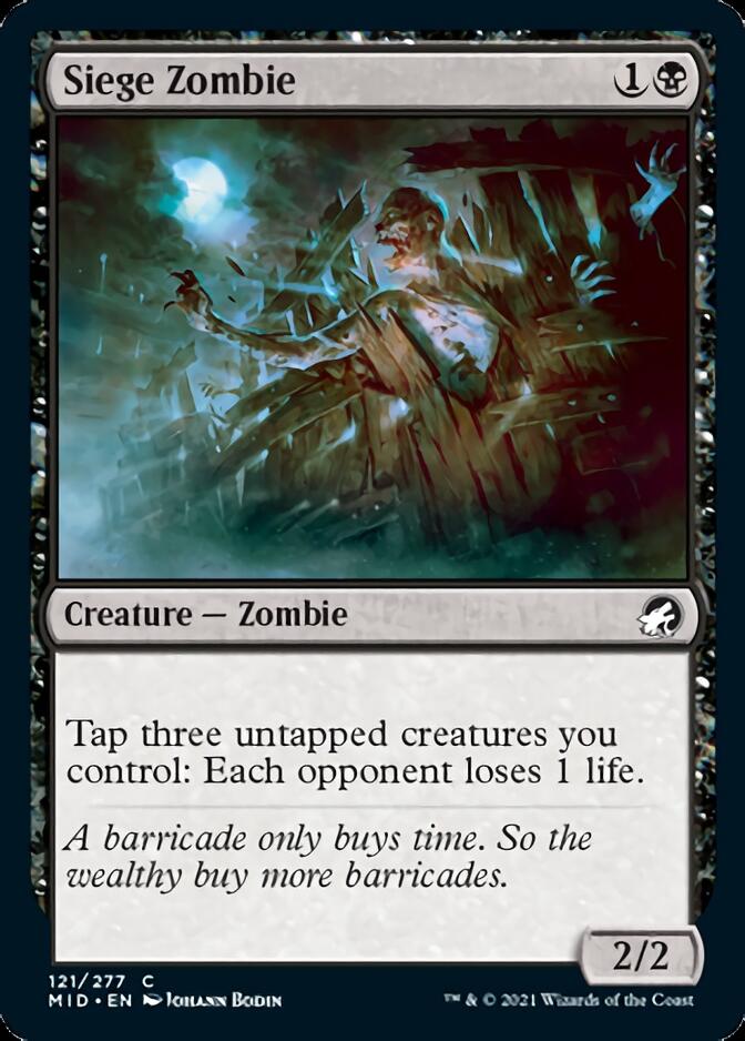 Siege Zombie [Innistrad: Midnight Hunt] | Exor Games Bridgewater