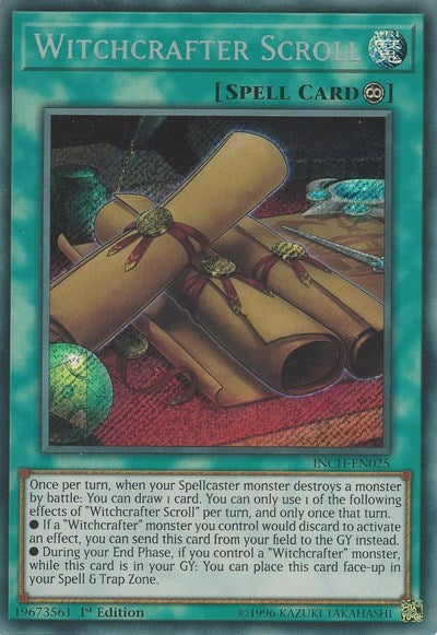 Witchcrafter Scroll [INCH-EN025] Secret Rare | Exor Games Bridgewater