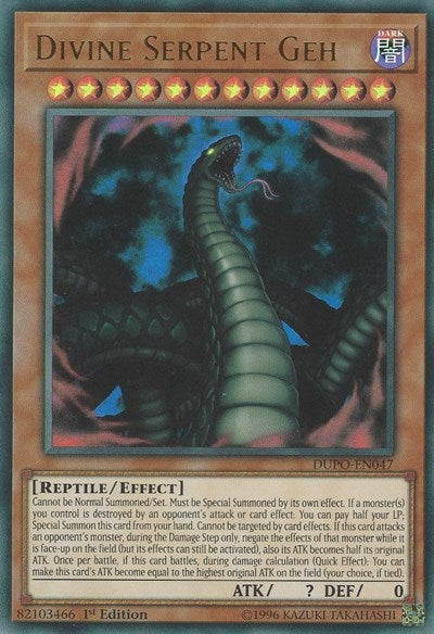 Divine Serpent Geh [DUPO-EN047] Ultra Rare | Exor Games Bridgewater