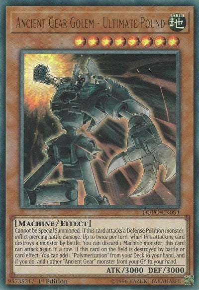 Ancient Gear Golem - Ultimate Pound [DUPO-EN054] Ultra Rare | Exor Games Bridgewater