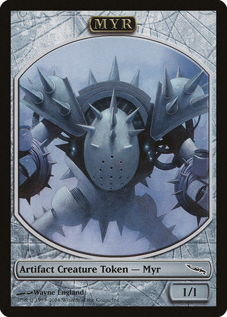 Myr Token (Mirrodin) [Magic Player Rewards 2004] | Exor Games Bridgewater