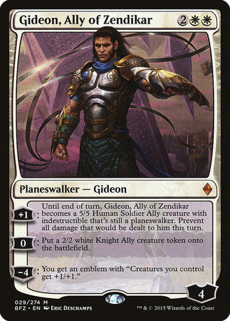 Gideon, Ally of Zendikar [Battle for Zendikar] | Exor Games Bridgewater