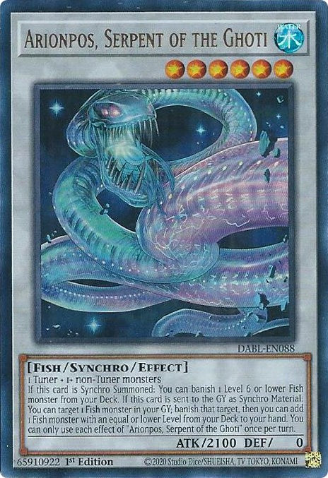 Arionpos, Serpent of the Ghoti [DABL-EN088] Ultra Rare | Exor Games Bridgewater