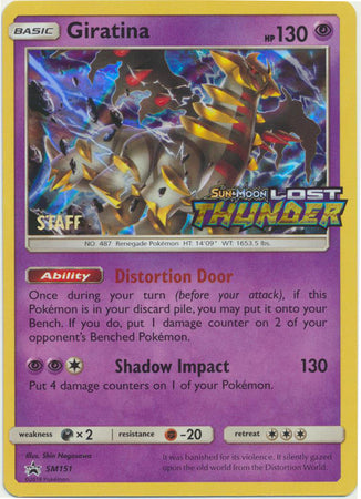 Giratina (SM151) (Staff Prerelease Promo) [Sun & Moon: Black Star Promos] | Exor Games Bridgewater