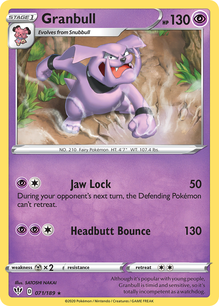 Granbull (071/189) [Sword & Shield: Darkness Ablaze] | Exor Games Bridgewater