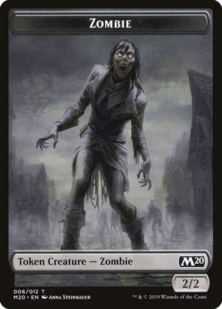 Zombie Token [Core Set 2020 Tokens] | Exor Games Bridgewater