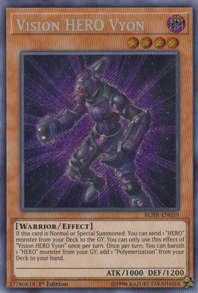 Vision HERO Vyon [BLHR-EN059] Secret Rare | Exor Games Bridgewater