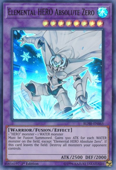 Elemental HERO Absolute Zero [BLHR-EN065] Ultra Rare | Exor Games Bridgewater