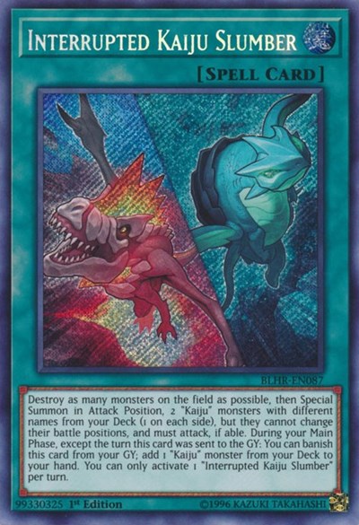 Interrupted Kaiju Slumber [BLHR-EN087] Secret Rare | Exor Games Bridgewater