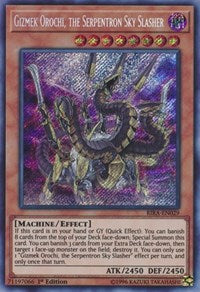 Gizmek Orochi, the Serpentron Sky Slasher [RIRA-EN029] Secret Rare | Exor Games Bridgewater