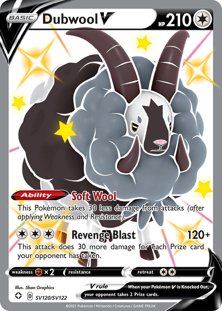 Dubwool V (SV120/SV122) [Sword & Shield: Shining Fates] | Exor Games Bridgewater