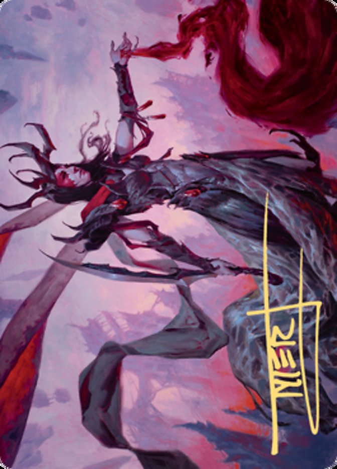 Drana, the Last Bloodchief Art Card (Gold-Stamped Signature) [Zendikar Rising Art Series] | Exor Games Bridgewater