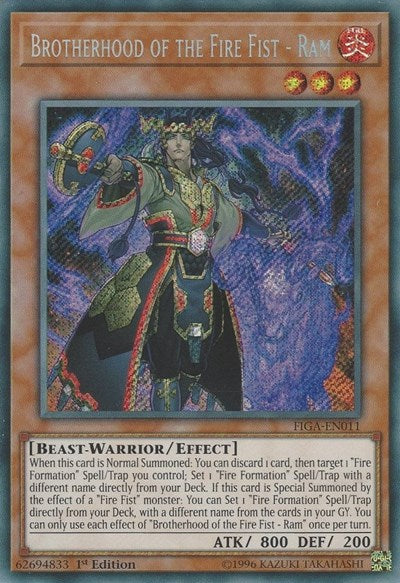 Brotherhood of the Fire Fist - Ram [FIGA-EN011] Secret Rare | Exor Games Bridgewater